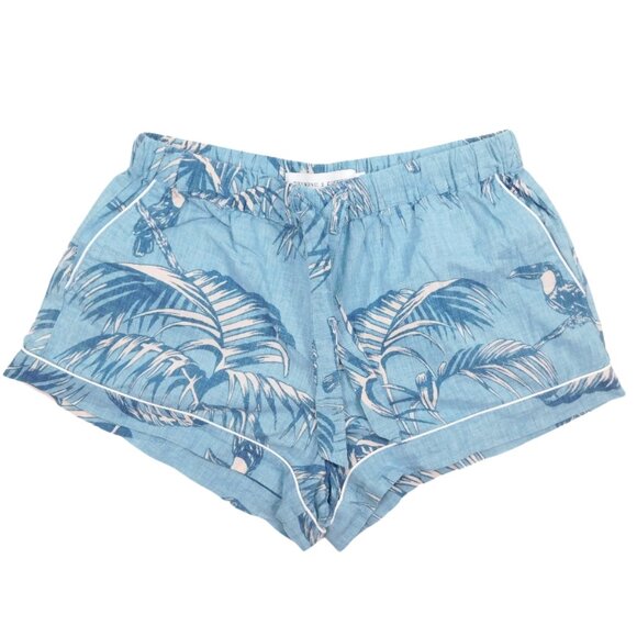 Desmond & Dempsey Cotton Voile Pajama Shorts – Size S – Tropical Toucan Print - Picture 1 of 9